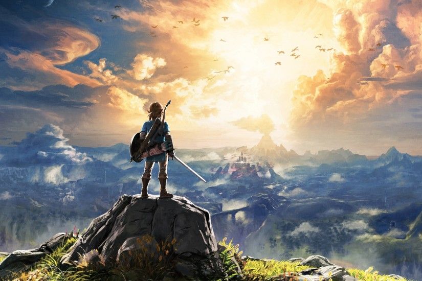 The Legend Of Zelda: Breath Of The Wild, Link, Landscape, Sky,