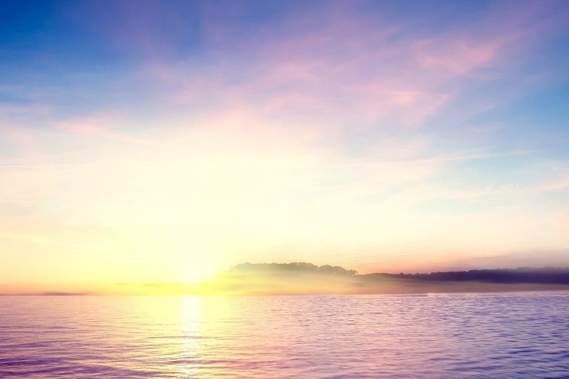 Tropical Island Sunset HD Desktop Wallpaper