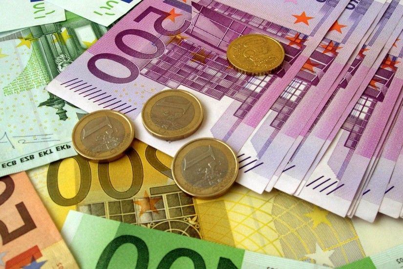 Money euro banknotes coins wallpaper HD