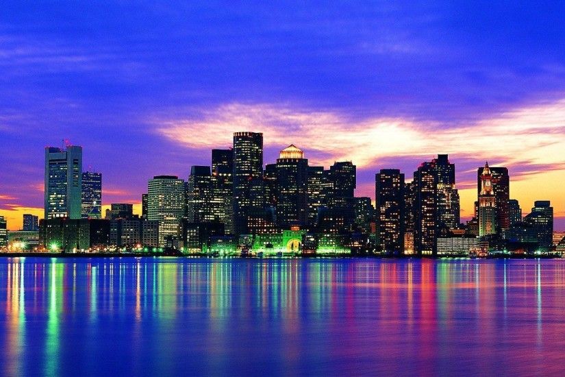 New York City Skyline at Night Wallpaper Wide or HD | Photography .