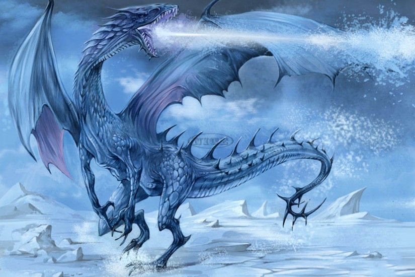 Fantasy Ice Dragons Wallpaper Cool HD