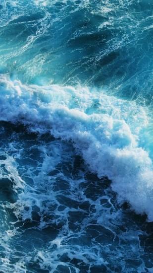 Beautiful blue waves iphone 6 plus wallpaper