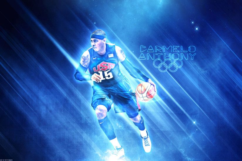 Carmelo Anthony Wallpaper - In USA Jersey, the Setting is All Blue Yet Has  Been