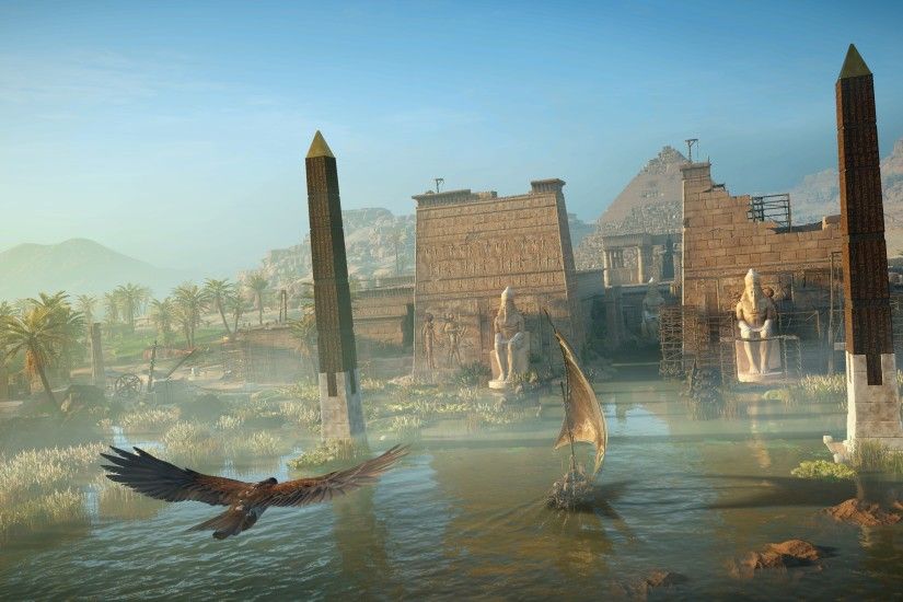 Assassins Creed Origins Faiyoum Temple 4K Wallpaper