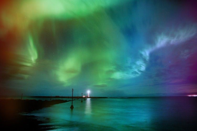 Beautiful Sky Rainbow Abstract Colorful Colourful Nature Night Wallpaper  Iphone 6 - 1920x1080