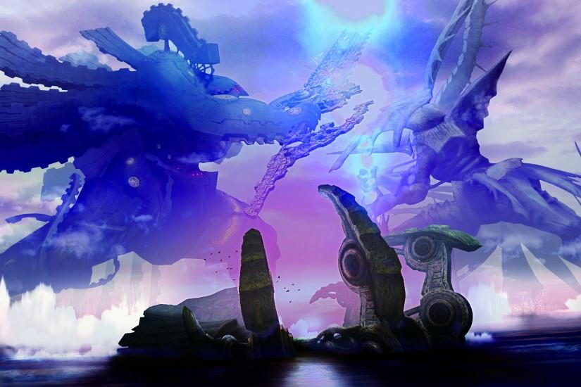 Xenoblade Chronicles anime fantasy monster mecha sci-fi battle g wallpaper