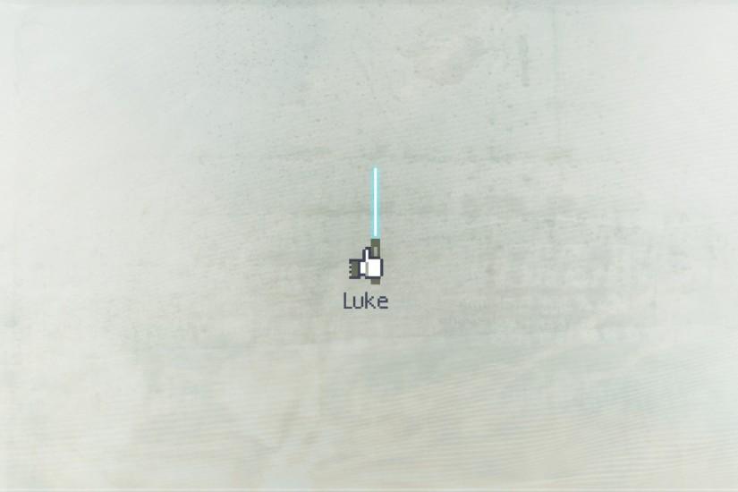 Facebook Funny Luke Skywalker Minimalistic Star Wars Wallpaper