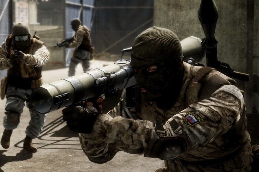 Counter Strike wallpaper, terrorist holding a bazoka