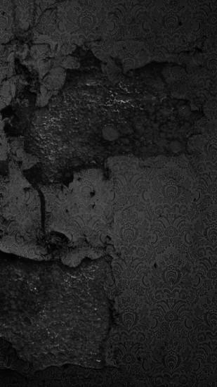 Smashed Black Wall Pattern Android Wallpaper