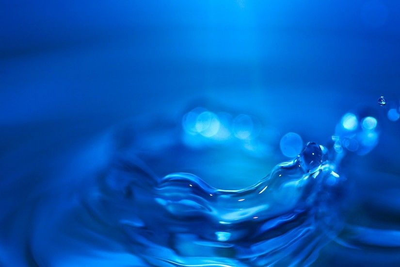 Photography - Water Drop Splash Blue Water Photography Wallpaper