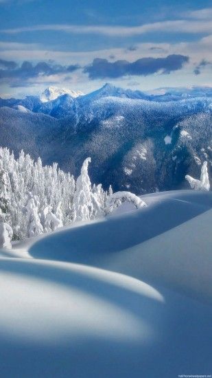 HD Snow landscapes iphone 6 wallpaper