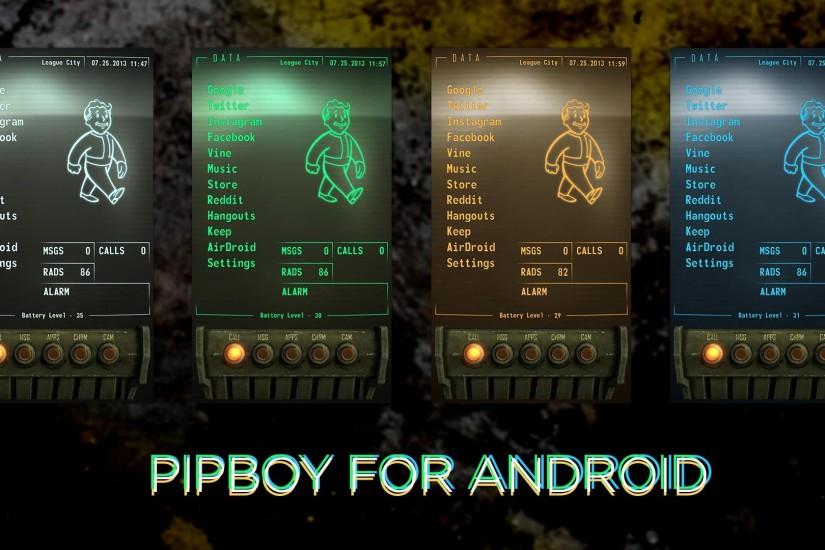 I give you my improved Fallout PipBoy Android theme!