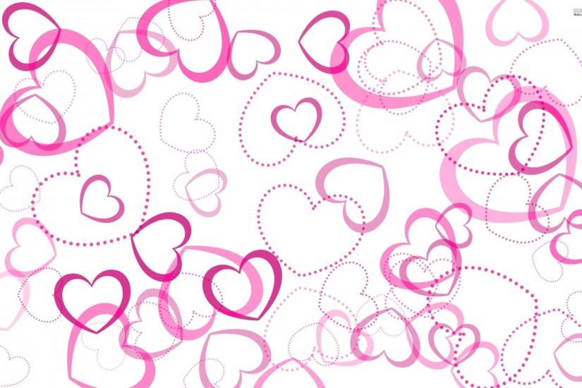 Pink Heart Desktop Background Wallpaper | imagefully.com