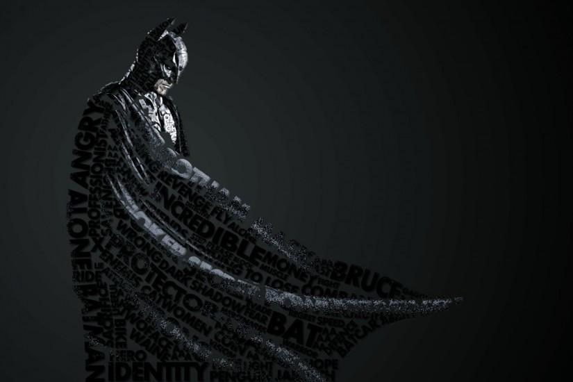 Preview wallpaper batman, style, lettering 2560x1440