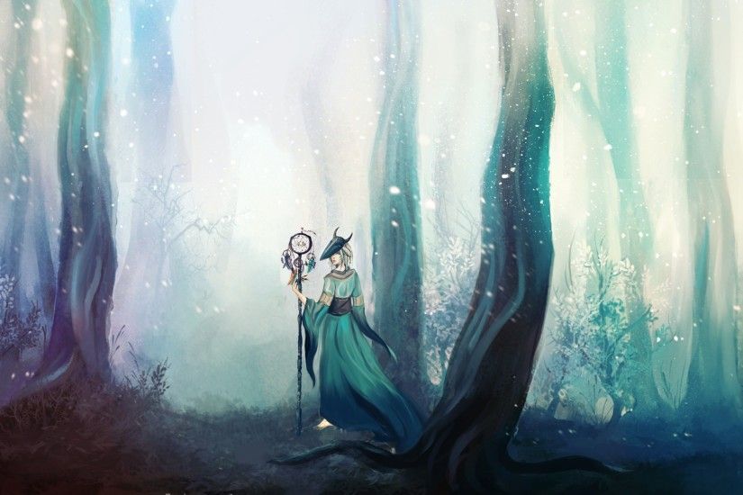wallpaper.wiki-Fairy-in-Enchanted-forest-2560x1600-PIC-