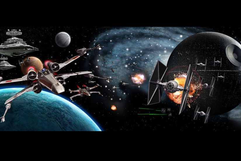 Movie - Star Wars X-Wing Star Destroyer Death Star TIE Fighter Wallpaper