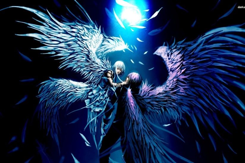 Angel And Demon Lovers Anime Desktop Background | HD Background