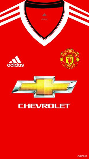 Manchester United Home kit 2015/16 iphone 5 5s 6 wallpaper