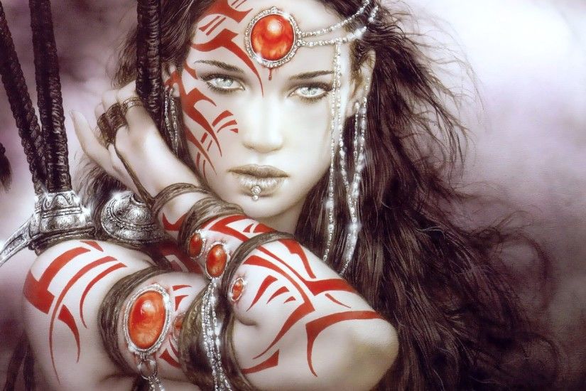 Female Warriors Realistic Aztec Warrior And Princess Art Fantasy Luis Royo  Red Tattoo Picture Wallpapers Resolution : Filesize : kB, Added on April  Tagged ...