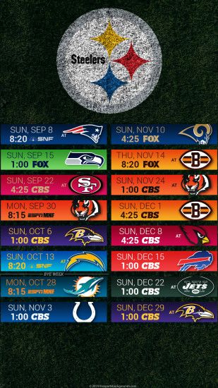 Pittsburgh Steelers field 2019 schedule background download for lock or  home screen on iphone samsung galaxy ...
