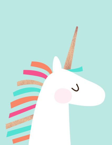 Gold sparkly unicorn with glued colorful ribbon -Canvas activity