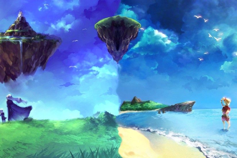 Artwork Children Chrono Cross Trigger Dreams Fantasy Art Floating Islands  Landscapes