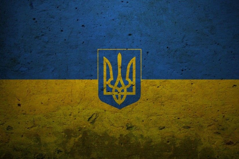 Download Wallpaper 1920x1080 Flag, Ukraine, Trident Full HD 1080p .