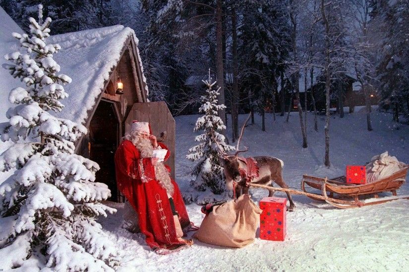 Free Santa Claus Christmas Holiday computer desktop wallpaper