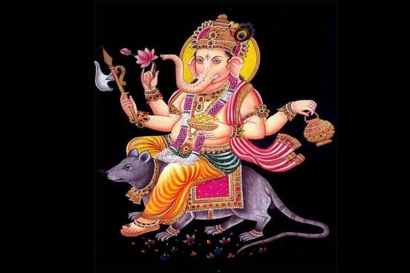 Lord ganesh on the mice black background images