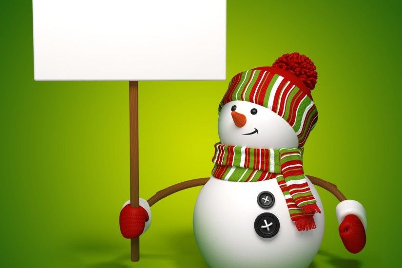 snowman 3d cute banner christmas new year snowman