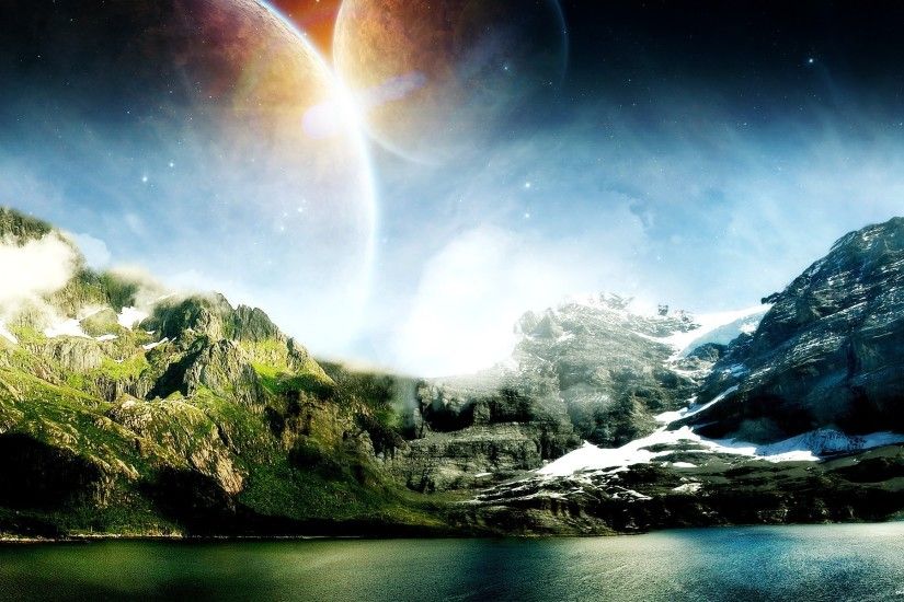 1920x1200 Landscapes Planets Science Fiction Wallpaper At 3d Wallpapers