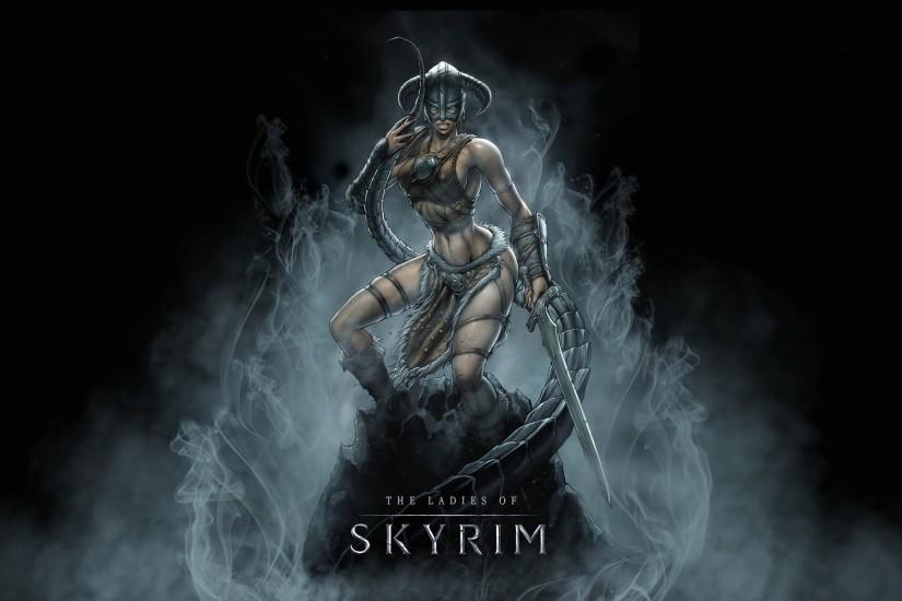 Wallpaper The Elder Scrolls V: Skyrim girl warrior