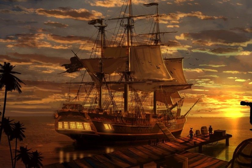 Pirate Ships Wallpaper