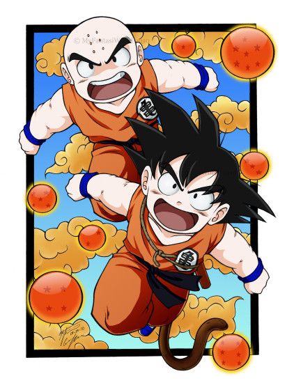 Goku and Krillin: Collab by carapau