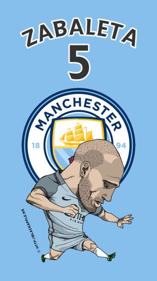  Manchester City No.5 Pablo Zabaleta ...