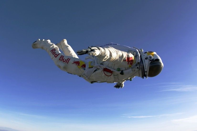 Preview wallpaper paratrooper, red bull, jumping, flying, suit 1920x1080