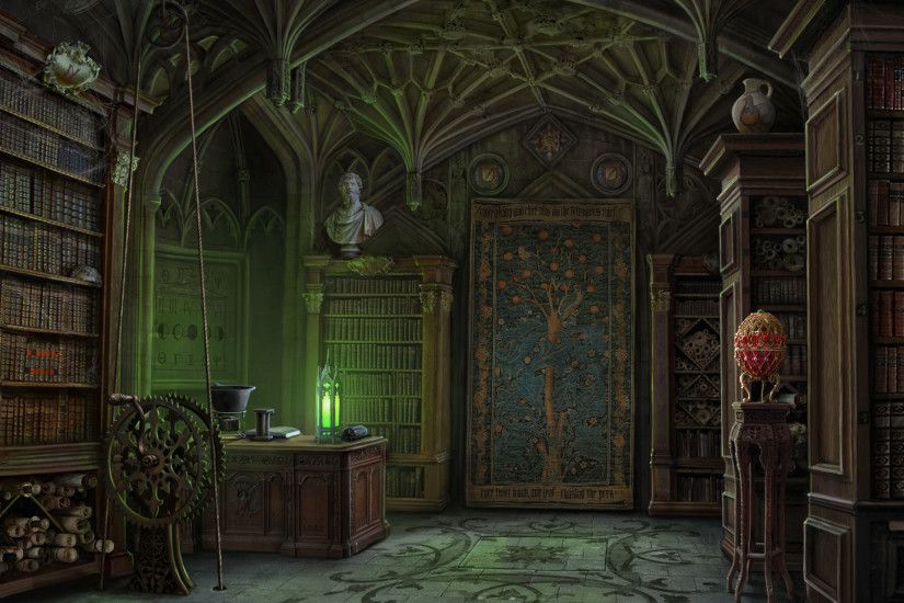 ArtStation - Library background and miniscenes for "Curse at Twilight:  Shadowbrook" game, Olga Antonenko