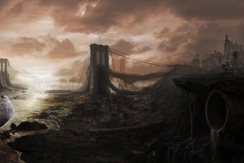 Download Cityscapes Post apocalyptic Wallpaper 2560x1600 .