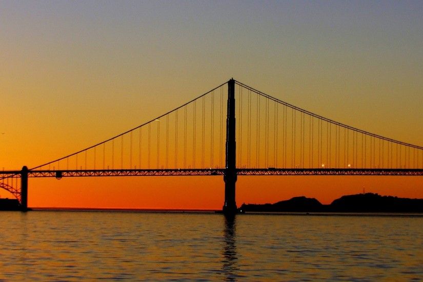 Golden Gate Bridge Sunset Evening Wallpaper HD