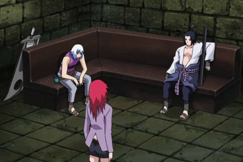Sasuke, Suigetsu e Karin