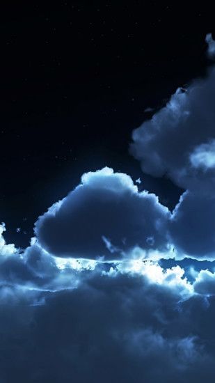 Moonlight above the clouds Wallpaper