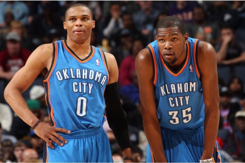 Westbrook and Kevin Durant 4K Wallpaper