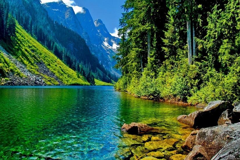 Beautiful landscape mountain river HD Desktop Wallpaper | HD Desktop .