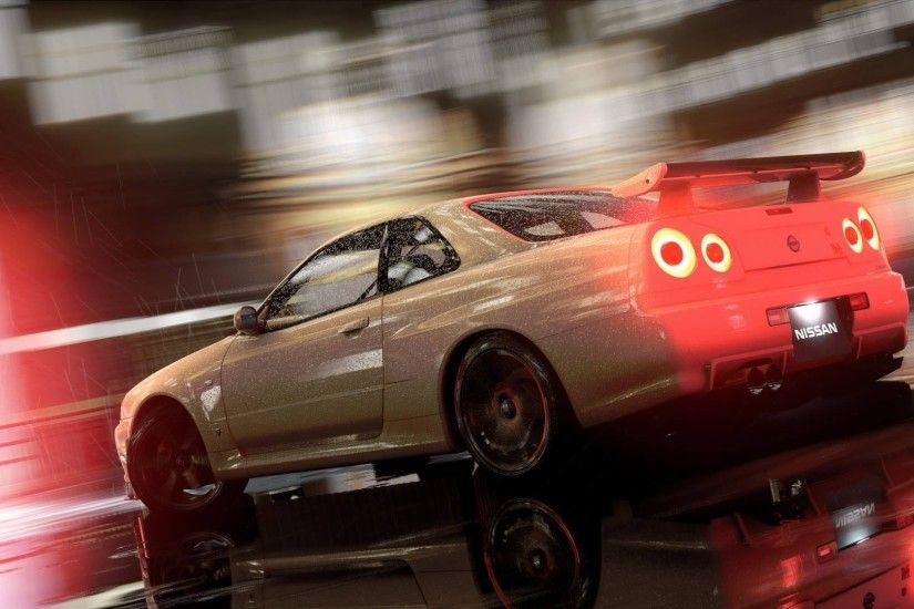 car, Nissan, Video Games, Need For Speed, Nissan Skyline, Nissan Skyline GT  R, Nissan Skyline GT R R34 Wallpaper HD