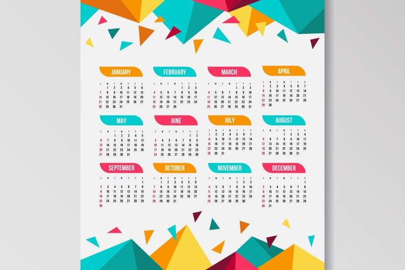 Yearly Calendar Wallpaper 2018
