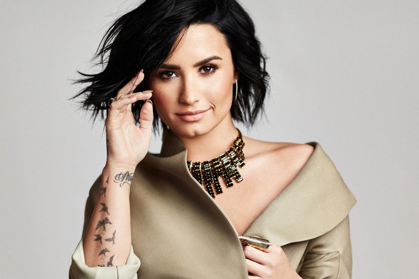 Music - Demi Lovato Singer Necklace Brown Eyes Brunette Tattoo American  Wallpaper
