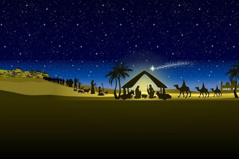 Wallpapers For > Christmas Nativity Wallpaper Hd