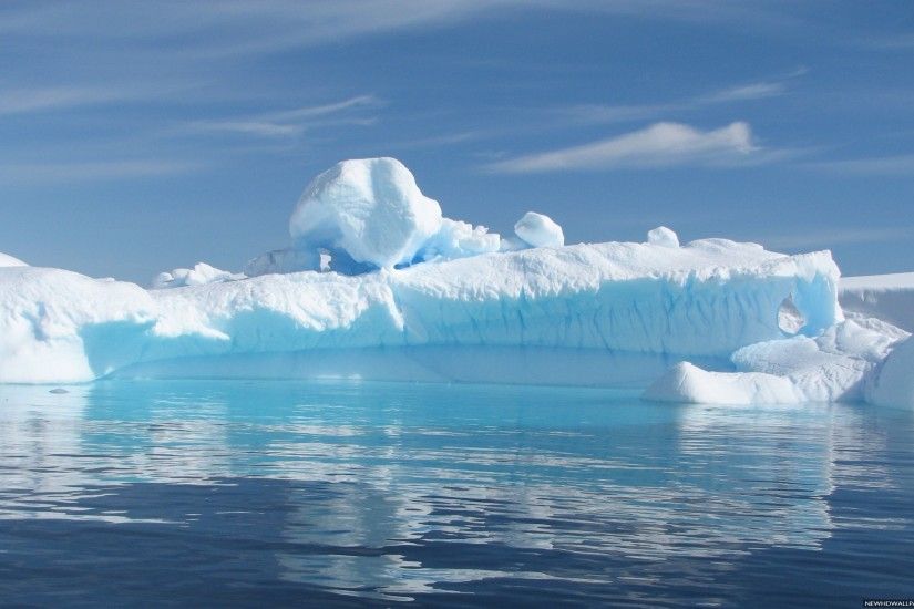 Iceberg Floating in the Ocean Wallpaper