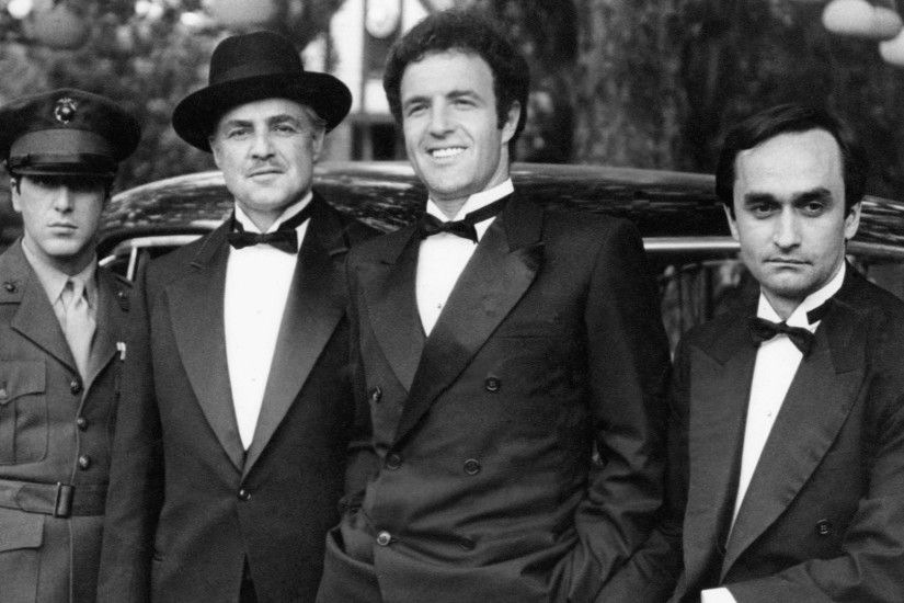 movies, Men, Actor, Legends, The Godfather, Vito Corleone, Michael Corleone,  Marlon Brando, Al Pacino, Monochrome, Suits, Uniform, Old car, John Cazale,  ...
