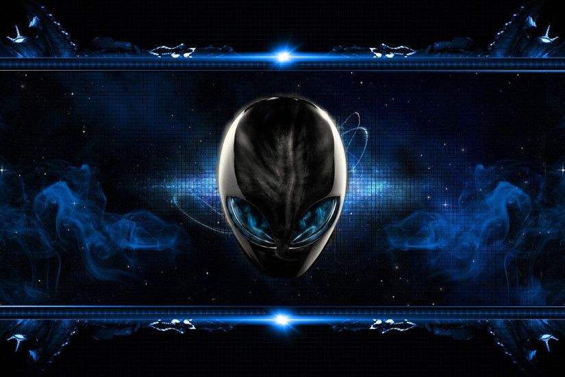 alienware logo smoky dark blue